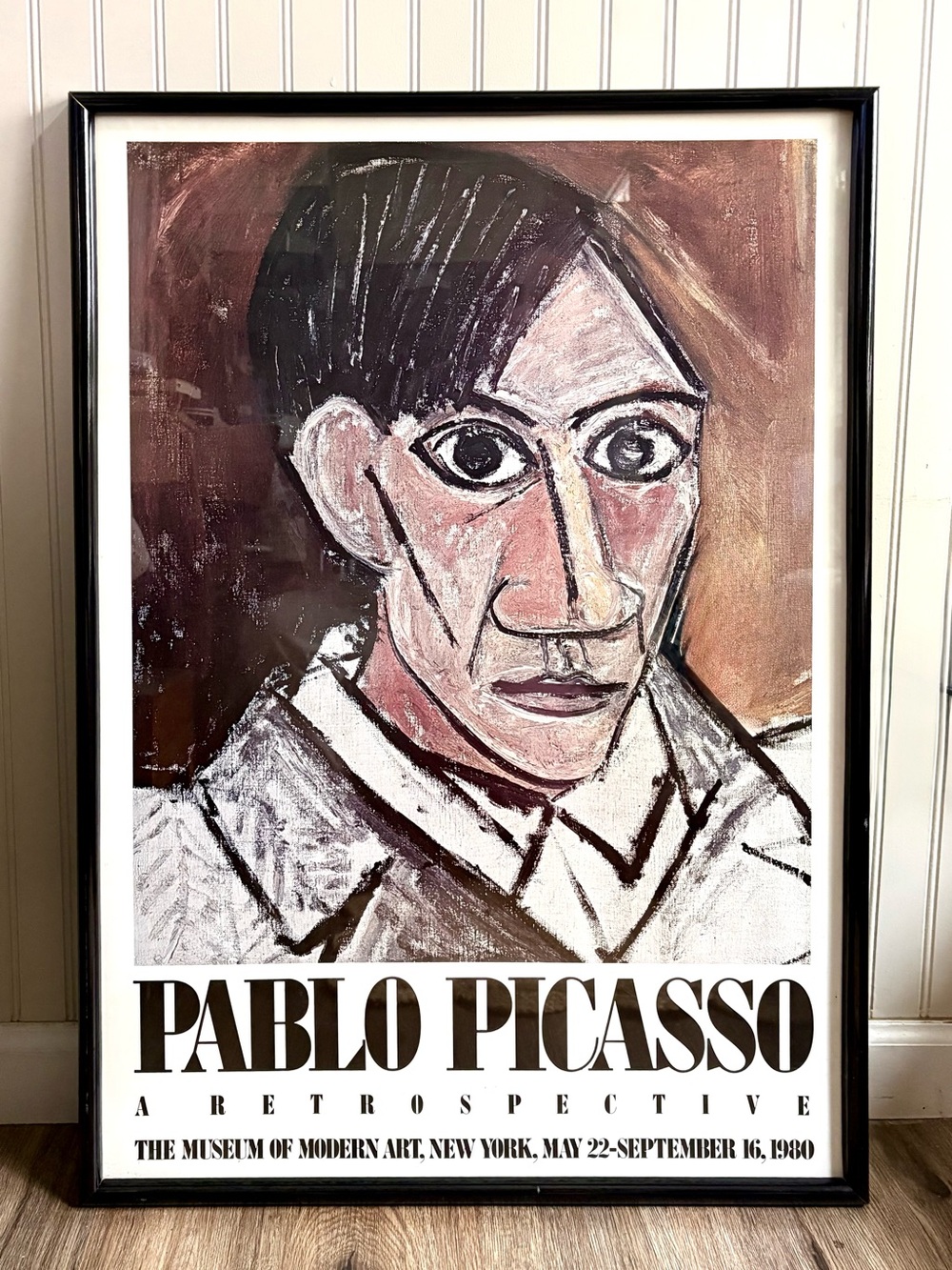 Vintage “Pablo Picasso: A Retrospective” Framed Exhibition Poster circa 1980 VTG